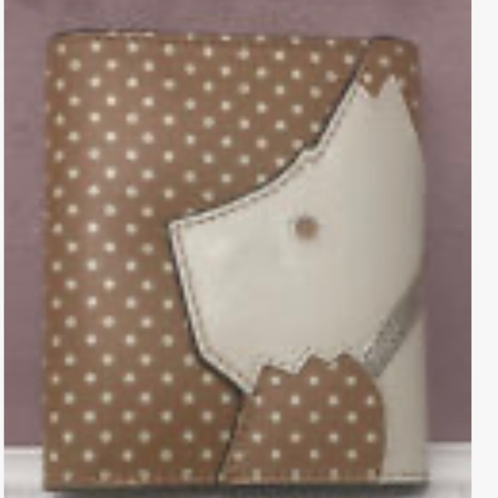 RADLEY LONDON Brown and Cream Polka Dot Dog Card Holder